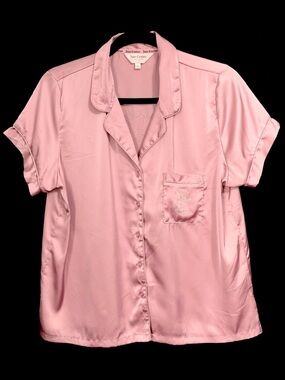 Juicy Couture Rhinestone Embellished Satiny Sleepwear Top